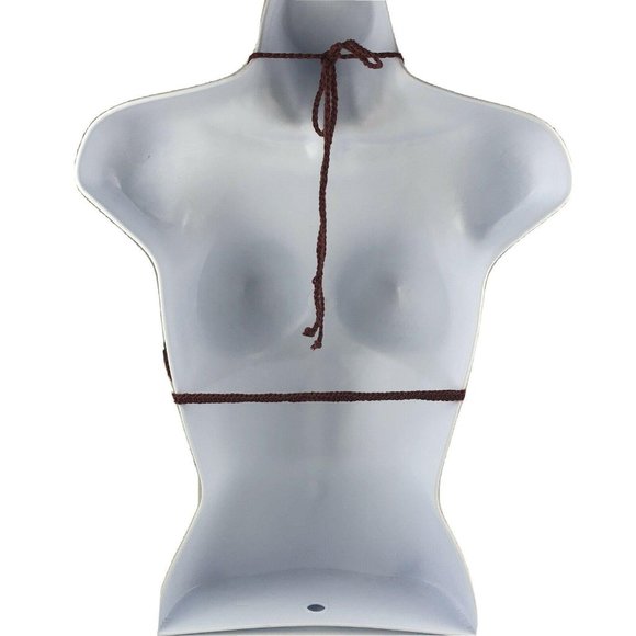 Women Small SOME DAYS LOVIN Miles Crochet Triangular Bikini top - Picture 2 of 9